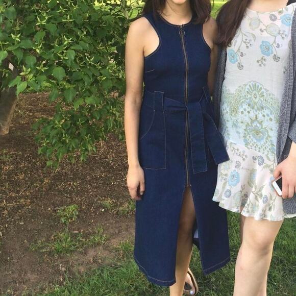 DENIM MAXI DRESS - Picture 2 of 4